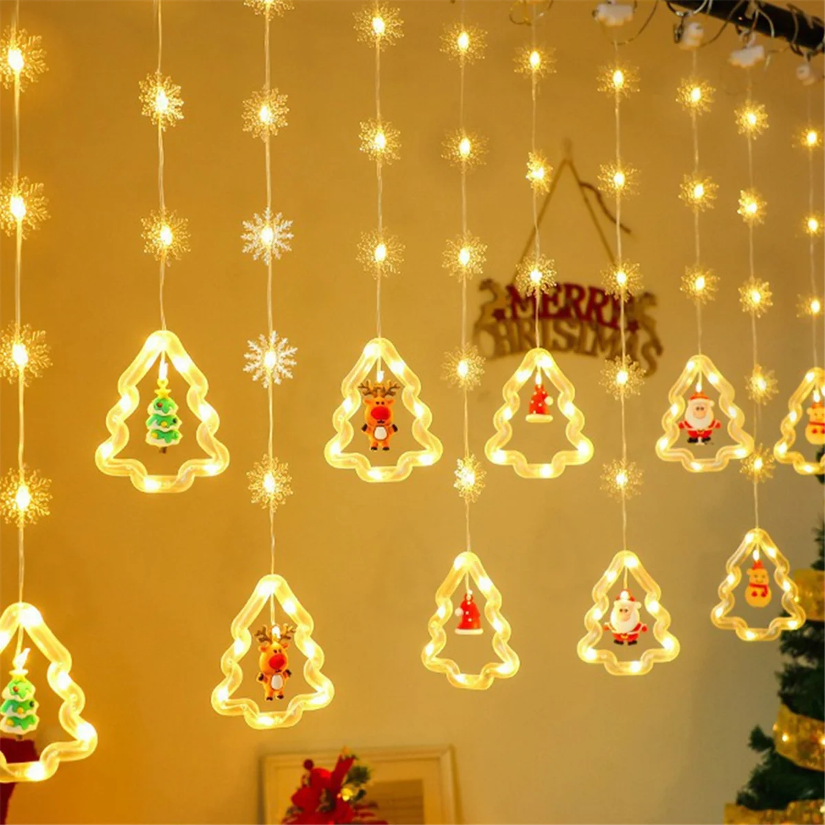 BAAU Led Light String Christmas Tree Shape Lights Indoor Atmosphere Lights