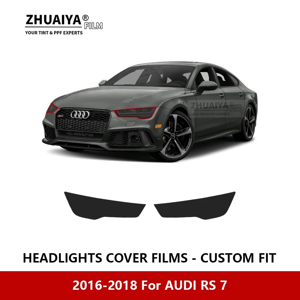 

Для AUDI RS 7 2016-2018 Автомобильная внешняя фара с защитой от царапин PPF предварительно отрезанная Защитная пленка для ремонта автомобильные наклейки аксессуары