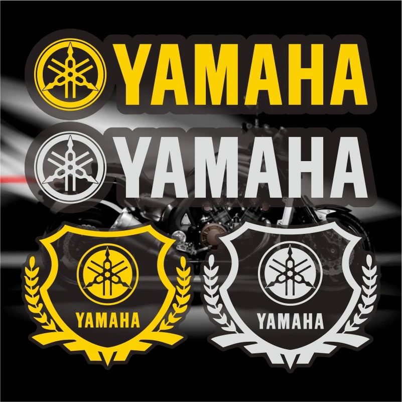 1 Pcs Metal Yamaha Sticker Logo Motorcycle Tank Decal Silver Gold Black 5x5  5cm