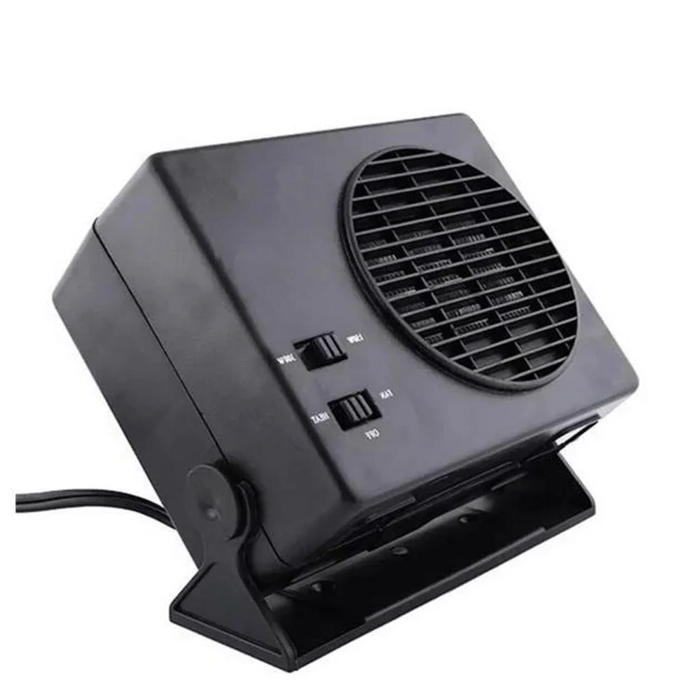 Car Fan SUV Accessories Ceramic Portable Heater Electric 12V 150W/300W Auto Temperature Control for Vehicles