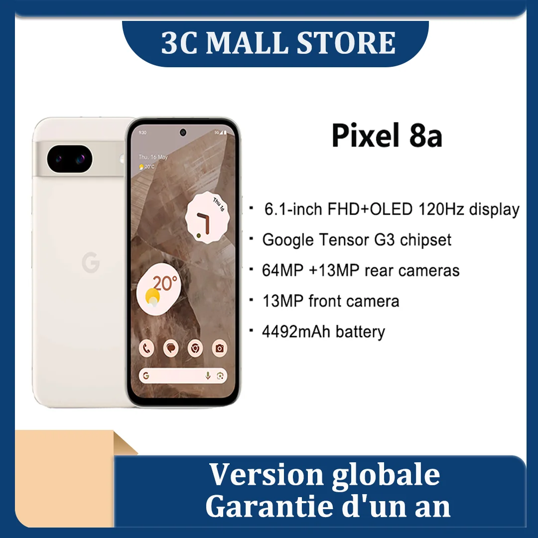 Google Pixel 8a Global Version 6.1 inches Google Tensor G3 4492 mAh ...