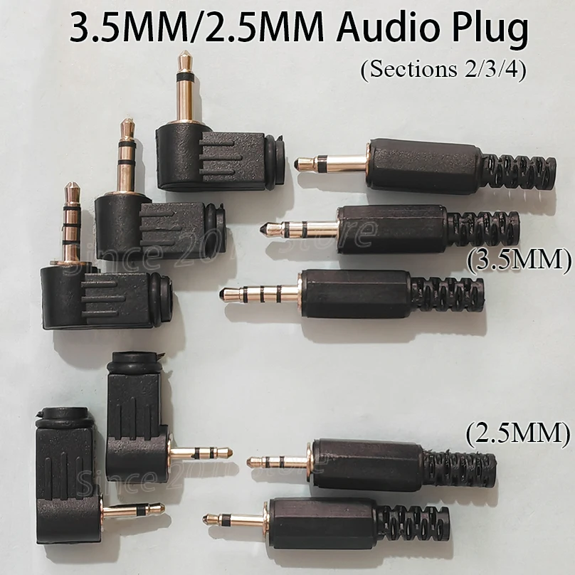 2,5/3,5 mm Single/Dual/Vertical Channel gelöteter Audiostecker 2/3/4 Level für Kopfhörer-Audio und andere Audiogeräte-Schnittstellen – Detail 2