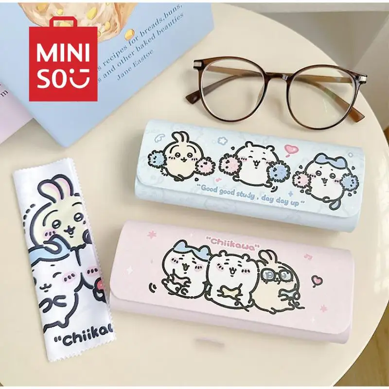 

Kawaii Chiikawa Glasses Case Japanese Cute Anime Miniso Series Creative and Interesting Student Portable Eyeglass Case Y2K Gifts