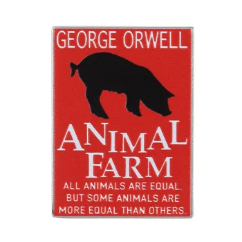 Distintivo Decorativo per Zaino con Pin da Bavero dell'Allegoria Politica Famosa di George Orwell: Animal Farm - Tutti gli Animali Sono Uguali