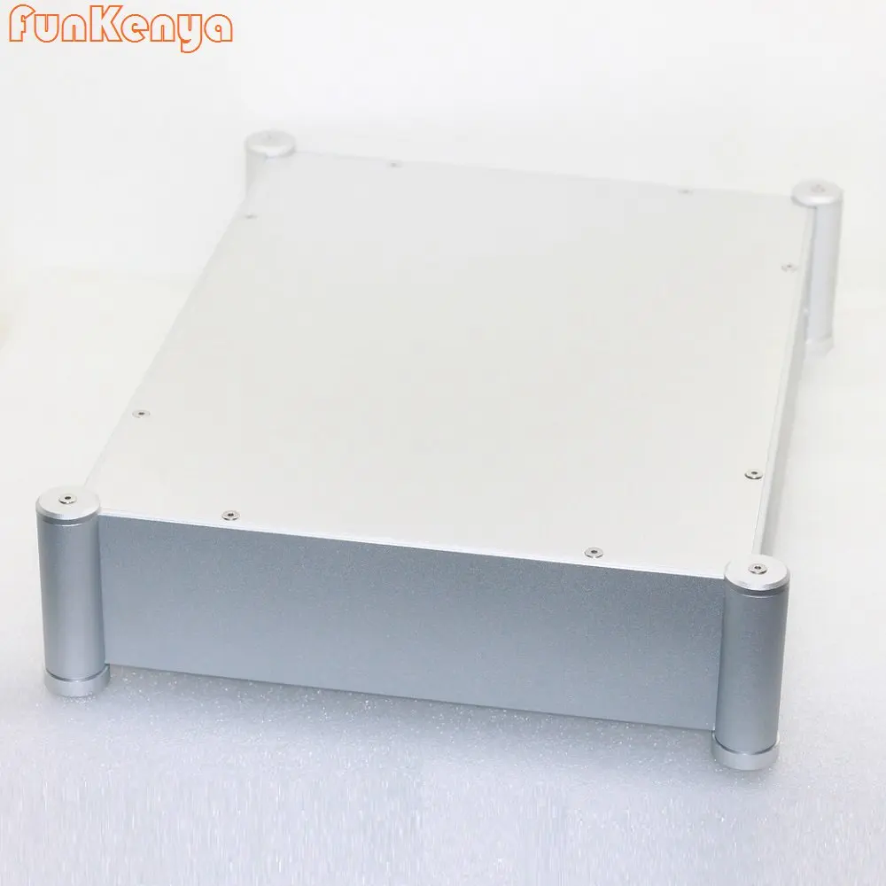 W430 H95 D330 Sandblaste Aluminum Power Amplifier Chassis Preamp Case DIY Preamplifier Headphone AMP DAC Decoder Shell Hifi Rear