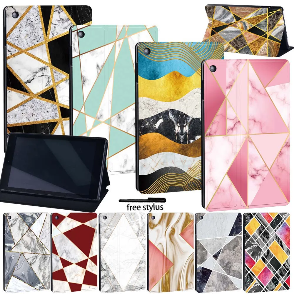 

New Case for Fire HD 10 11th 2021/HD 8 Plus 10th 2020 Tablet Leather Flip Shell Cover for Amazon Fire 7/Fire HD 8/Fire HD 10