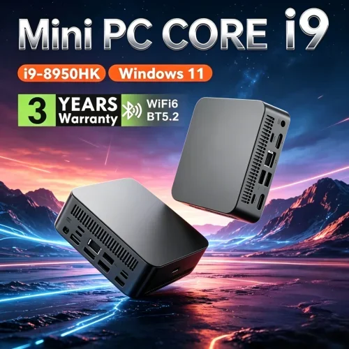 사가시아스 2026 포터블 미니 PC 윈도우 11 프로 코어 i9 8950HK 램 1TB 2TB SSD WIFI 6 BT5.2 4K HD 슬림형 멀티미디어