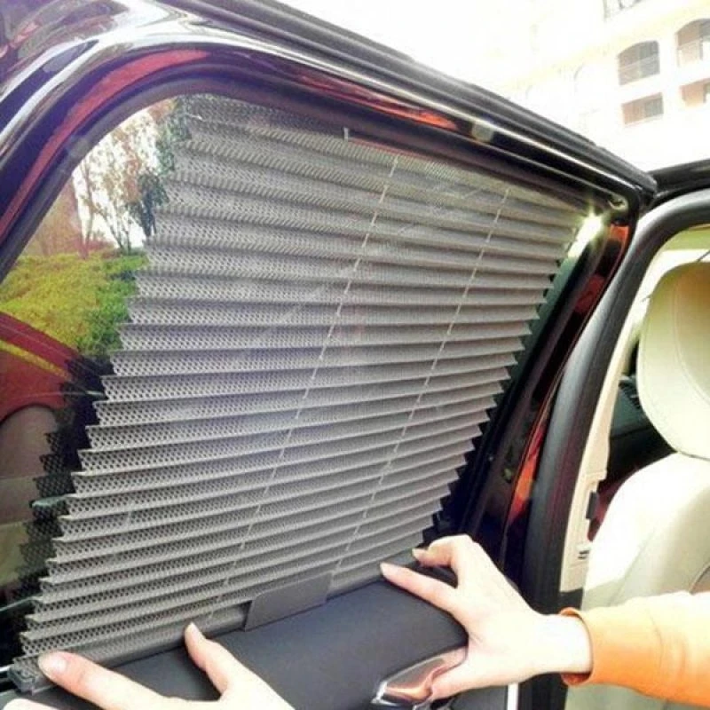 car sun shade 1Pcs Car Curtain Retractable Breathable Automatic Telescopic Car Window Sun Shade Summer Sunshade Covers Folding Visor Reflector funny car stickers