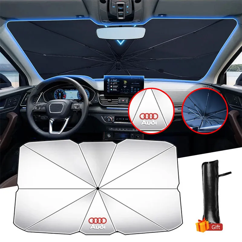 Car Windshield Sunshade Umbrella For Audi A1 A2 A3 A4 A5 A6 A7 A8 Q1 Q2 Q3 Q4 Q5 Q6 Q7 Q8 TT RS3 S5 B8 Quattro C6 B9 B6 S1 RS4 windshield sunshade,car sunshade,windshield sun shade