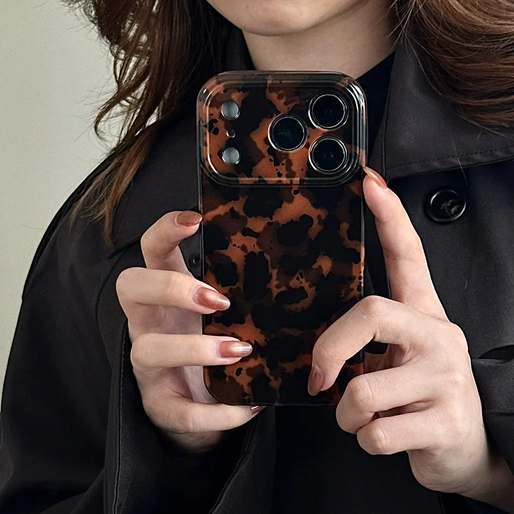 ตัวเลือกสินค้า เคส iPhone ลายเสือดาย้อนยุค ป้องกันกระแทก นุ่มสบาย