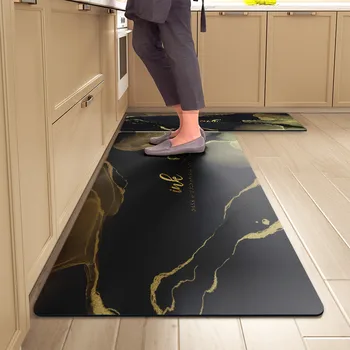 Non-slip Kitchen Mat Long Rugs Crystal Velvet Carpet for Living Room Absorbent Foot Mats Bedroom Doormat Alfombra Small Rugs