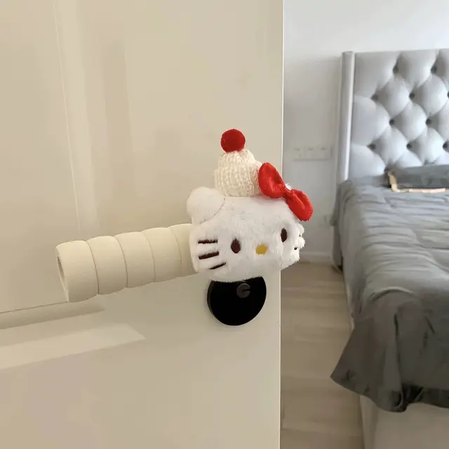 サンリオ ハローキティ ドアノブカバー Sanrio-ハローキティのドアハンドル保護カバー,柔らかい保護