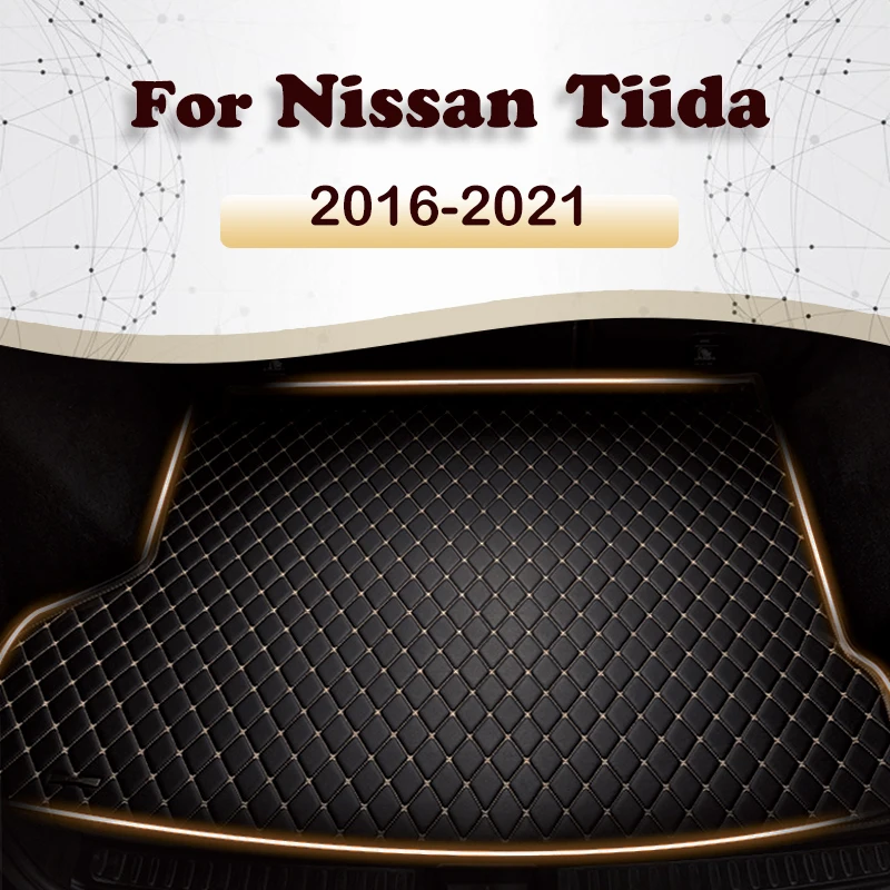 

Коврик для багажника автомобиля для Nissan Tiida 2016 2017 2018 2019 2020 2021, пользовательские автомобильные аксессуары, украшение интерьера автомобиля