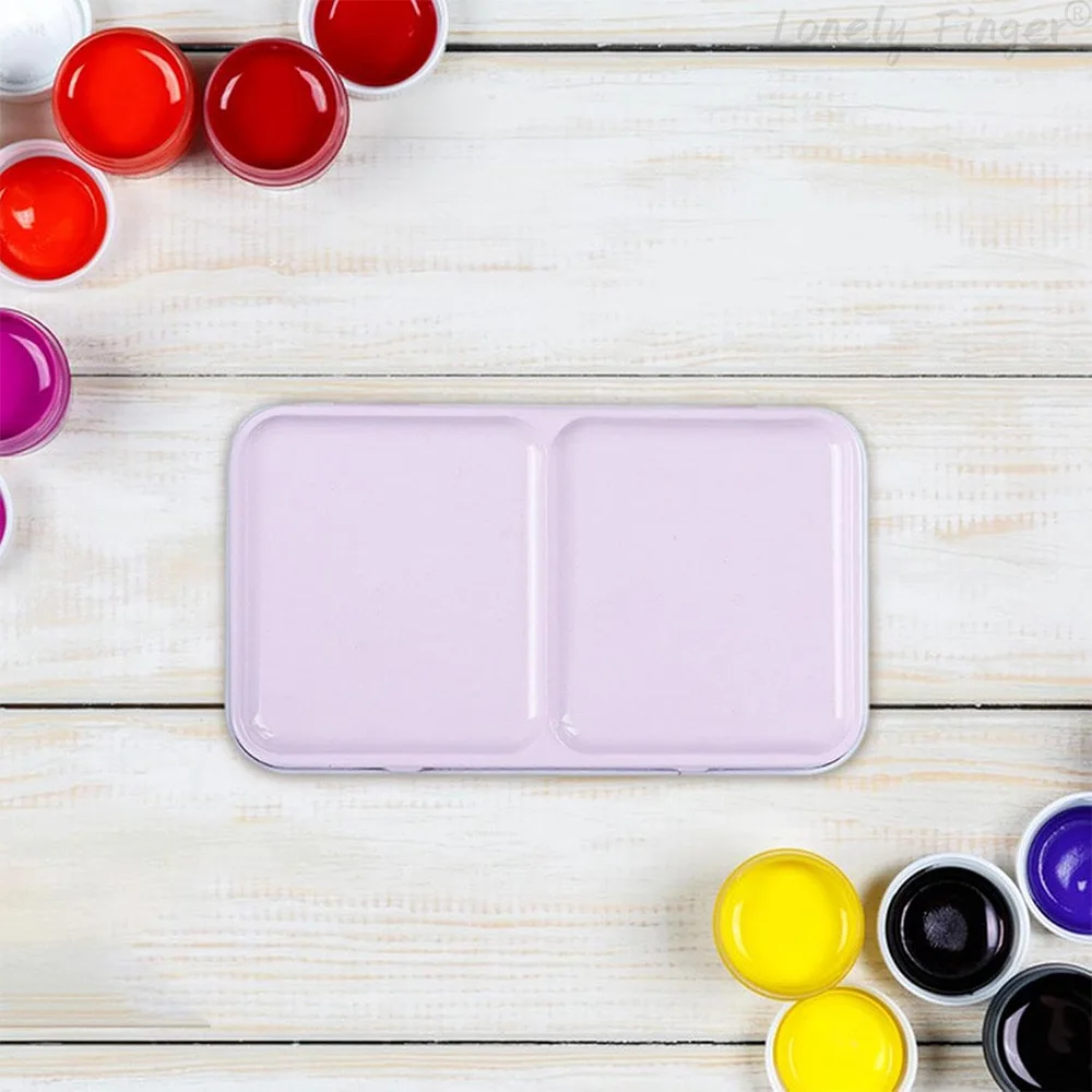 Empty Watercolor Palette, Metal Watercolor Tin with 14pcs Half Pans Paint Case with Lid Paint Box for Travel Gouache Painting 4