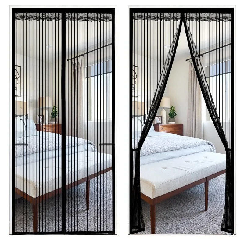 

Easy Pull Stick Door Curtain Mute Encrypted Anti-mosquito Magnetic Soft Screen Door Anti-mosquito Breathable Door Curtains