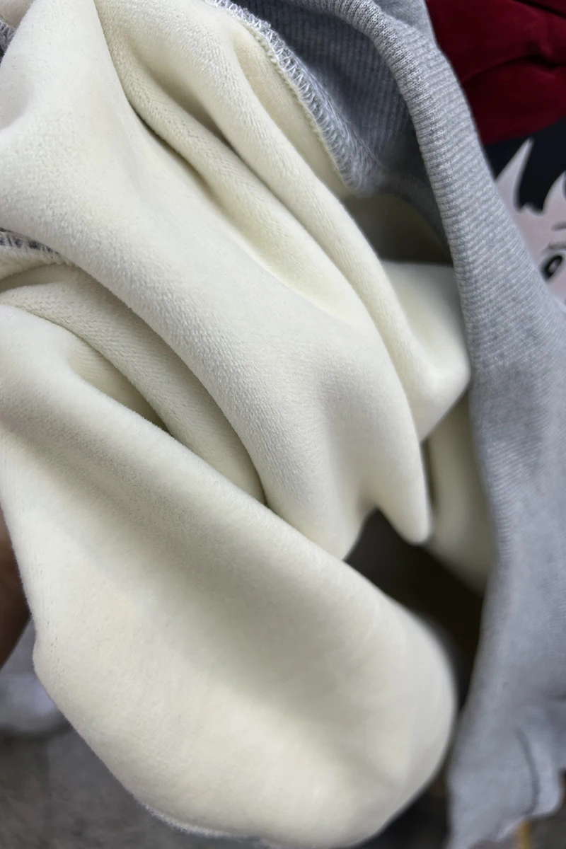 Korean Style Loose Bow Fleece Hoodie Women 2023 Autumn Winter Round Neck Cartoon Printed Long Sleeve Sweatshirt Top Female