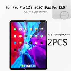 Premium 2PCS 2.5D HD Tempered Glass Screen Protector (Pro 12.9 inch 2020)