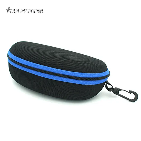 Glasses Case Portable Zipper Carabiner Sunglasses Protector Box Hard Eye Glasses Case Travel Pack Pouch Eyewear Accessories