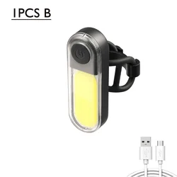 Waterproof USB Rechargeable LED Bike Taillight with White & Red Light (1PCS B)