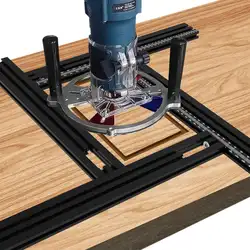 Trimming Machine Milling Groove Engraving Guide Rail Adjustable Backing Auxiliary Guide Bracket Woodworking Tool