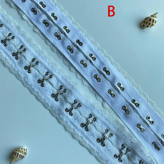 Nastro Con Gancio E Occhiello - 9 Metri Per Reggiseni, Costumi, Cucito E Abiti Rinascimentali