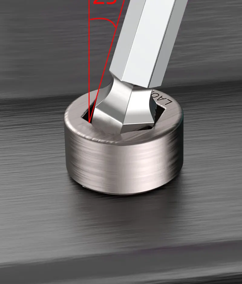LAOA 1 Stück S2 Sechskantschlüssel 58HRC Sechskantschraubendreher Steckschlüssel SpannnerBallkopf T-förmiger Sechskantschlüssel 2–10 mm – Detail 7