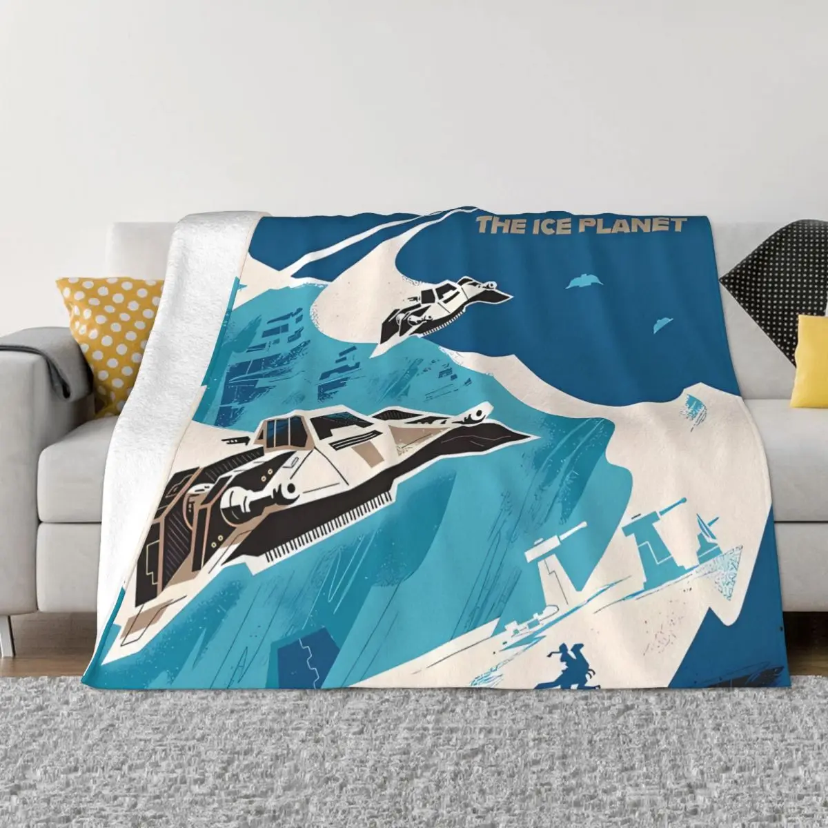 

Blanket Flannel Vintage Hoth Travel Cozy Soft FLeece Bedspread