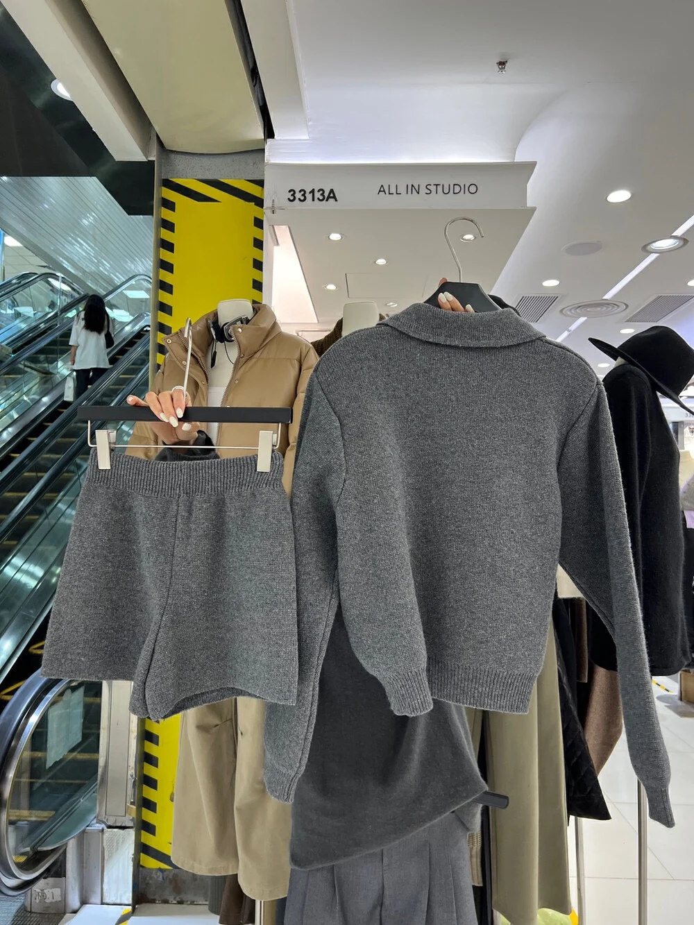 Autumn Winter New Two-piece Knitted Sets Single Breasted Sweater Top High Waist Shorts Korean Fashion Casual Outfits Solid Suit