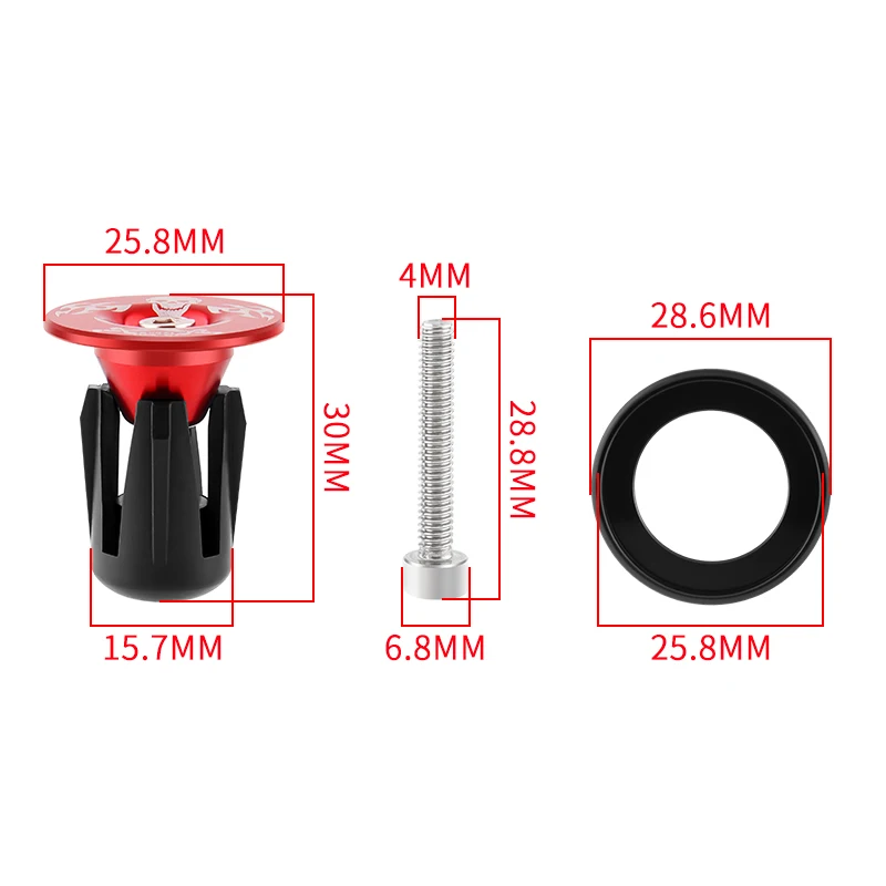 Bicycle Handlebar End Plugs MUQZI Handlebar End Caps Bike Aluminum Handle Bar End Plugs MTB Road Bicycle Handlebar Plugs