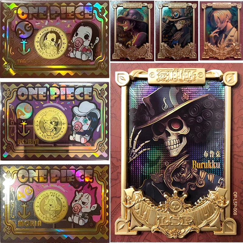 Anime ONE PIECE AG LSP series collection card Relief coin Nico Robin Portgas D Ace Christmas birthday gift Entertainment toys