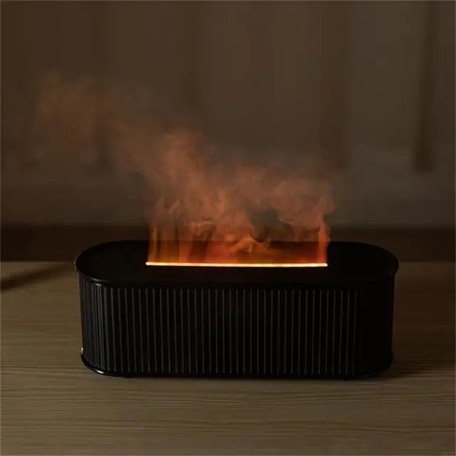 2025 New Colorful Gradients Flame Essential Oil Diffuser Elegant Desktop Air Humidifier Aromas Diffuser for Home Hotel Use 5
