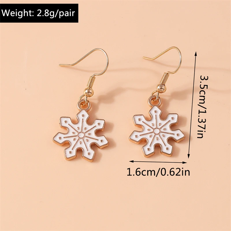 Mode Frohe Weihnachten Baum Hirsch Schneeflocke Santa Claus Tropfen Ohrringe für Frauen Mädchen Neujahr Party Festival Schmuck Geschenke – Detail 14