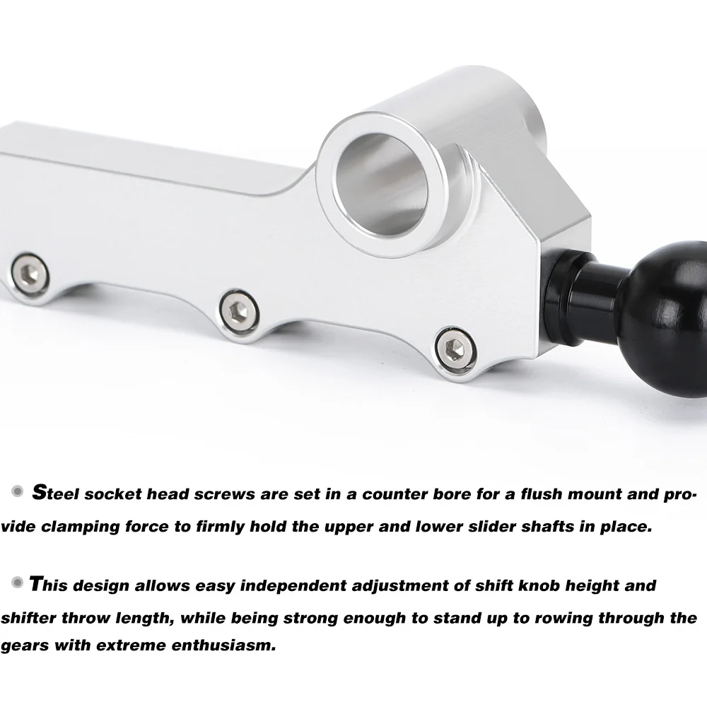 VR-For 2008-2014 Subaru WRX Legacy Outback Legacy Forester Double Adjustable Short Throw Shifter Customizable Three Bolts