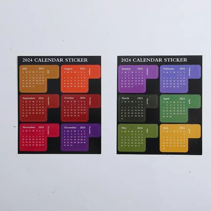 2023 2024 Calendar Stickers Kawaii Yearly Monthly Daily Planner Notebook  Index Stickers Bookmark Journal Calendar Index Tabs - Stationery Sticker -  AliExpress