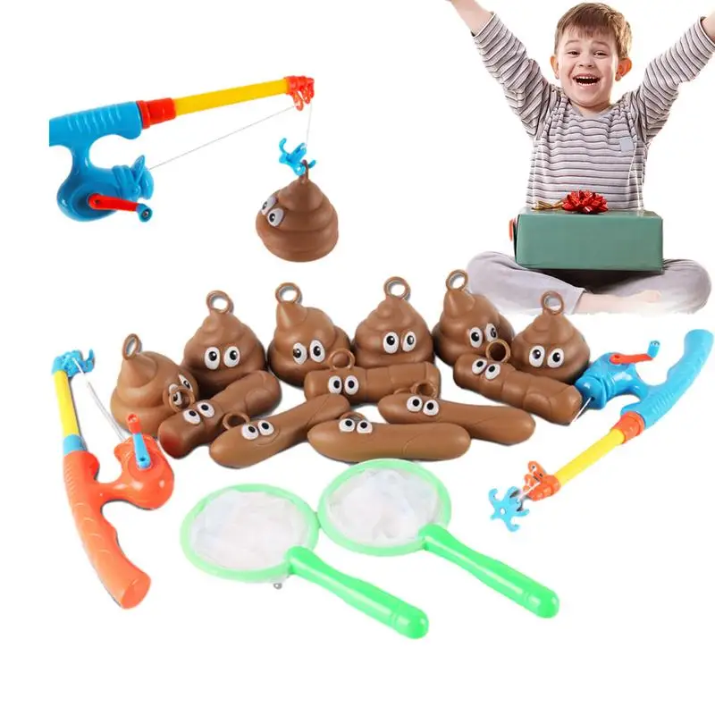 

Fishing Poop Toy Funny Fishing Bath Game Toy Carefully Designed Puzzle Interactive Toy For Birthday Children's Day Party And