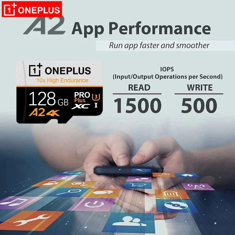 원플러스 2TB 고속 A2 SD 카드 512GB 256GB 128GB 메모리 카드 1TB 마이크로 TF SD 어댑터 스마트폰/태블릿/PC 겸용