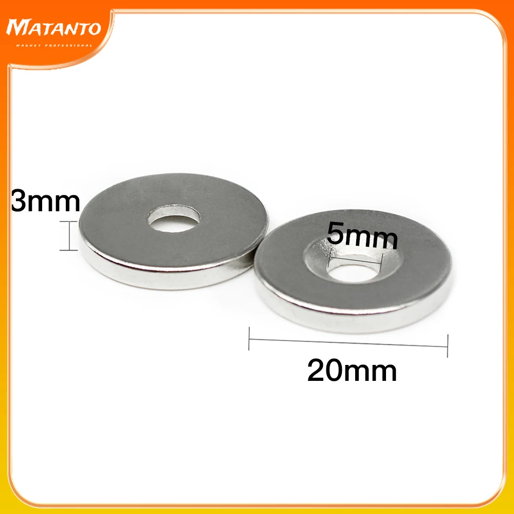 2/5/10/15/20/50PCS 20×3-5 Countersunk Round Search Magnet 20*3 With Hole 5mm Disc Permanent Neodymium Magnet 20×3-5mm  20*3-5