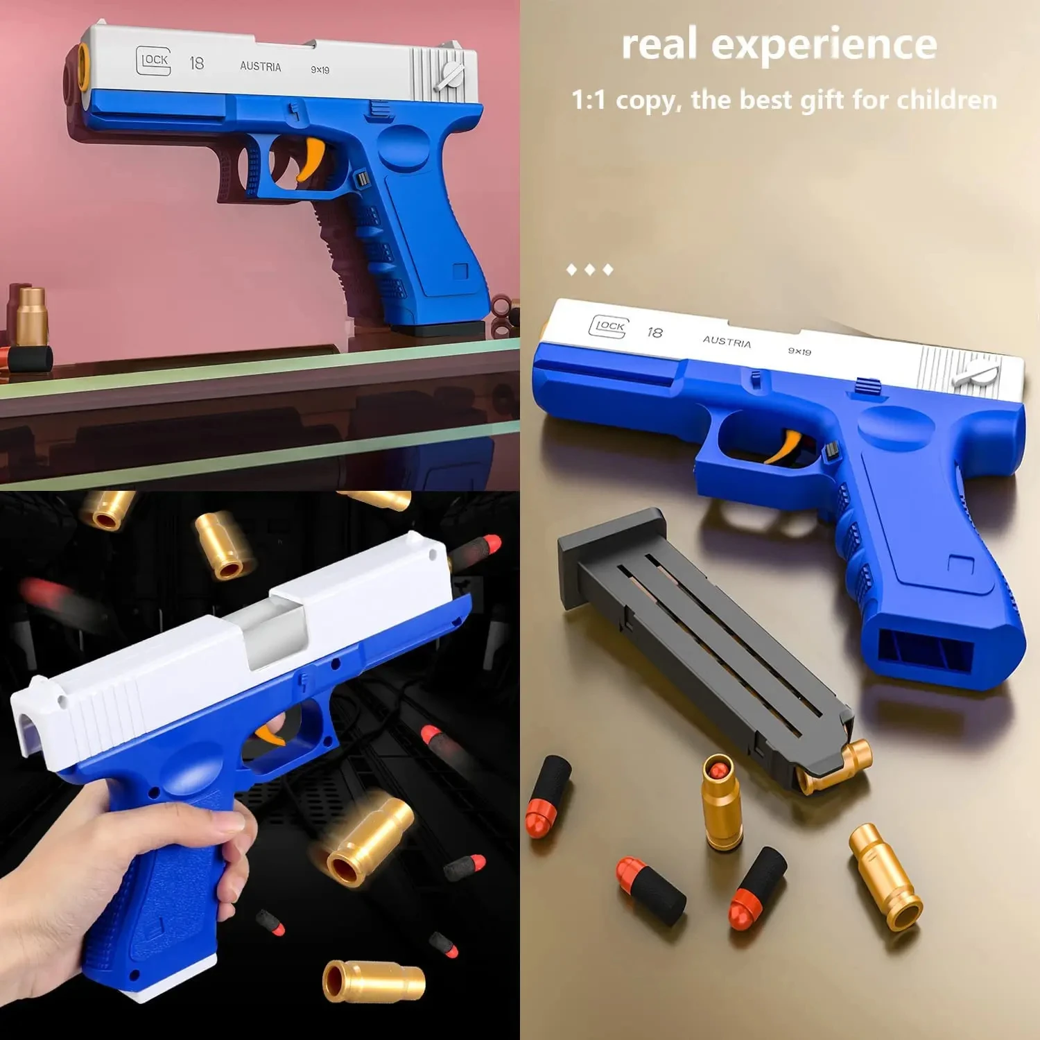 Soft Bullet Toy Gun Shell Ejection Foam Darts Pistol Desert Eagle Airsoft Gun shell ejecting Gun Gifts for Boys 6