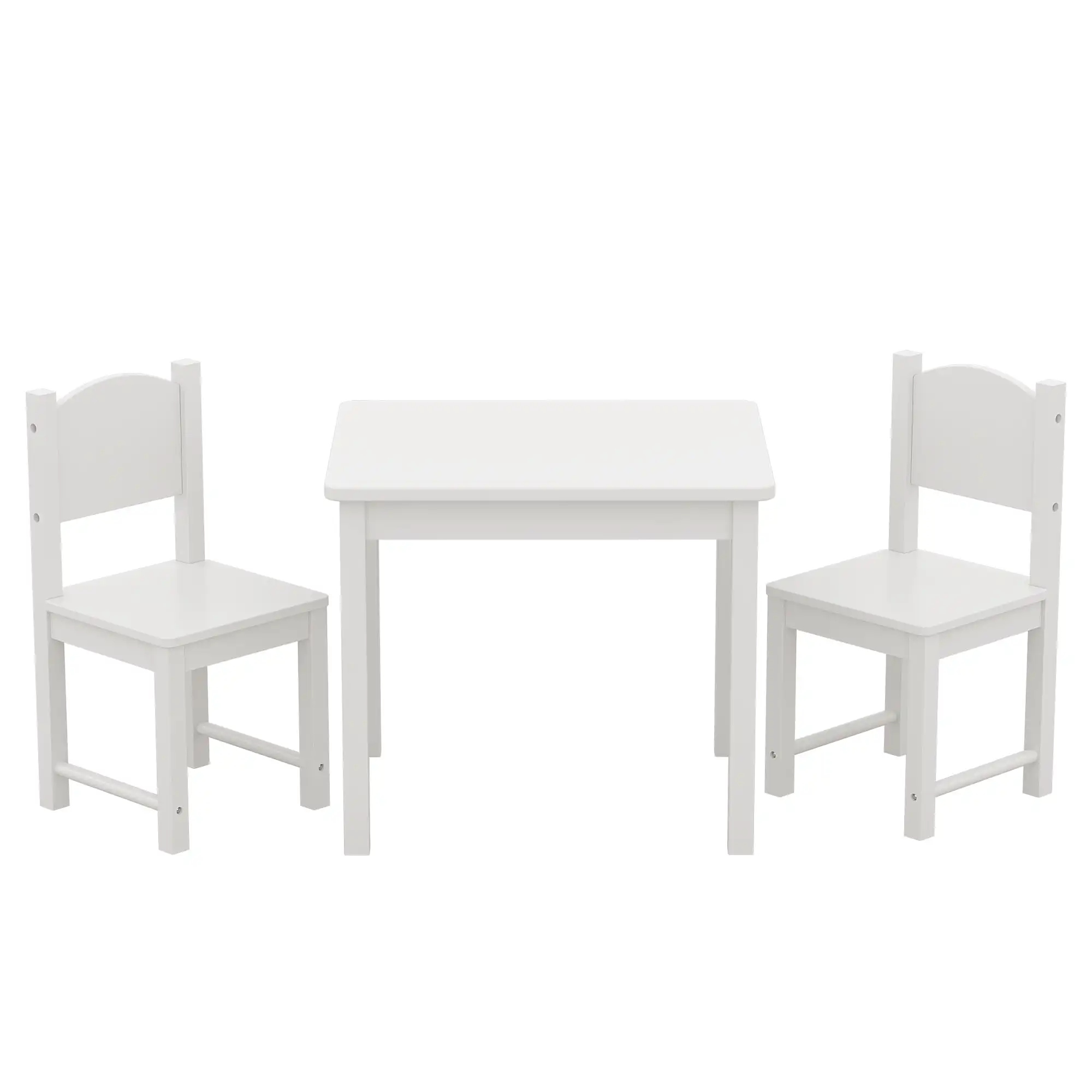 

Yoneston Kids Table and 2 Chairs Set, Ideal for Arts & Crafts, Snack Time, Homeschooling, Homework & More, White baby furniture