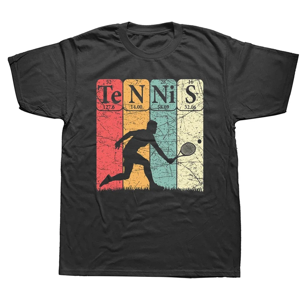 Lustige Tennis Periodische Tabelle Tennis Player Nerd Vintage T Shirts Streetwear Kurzarm Geburtstag Geschenke Sommer Stil T-shirt Männer