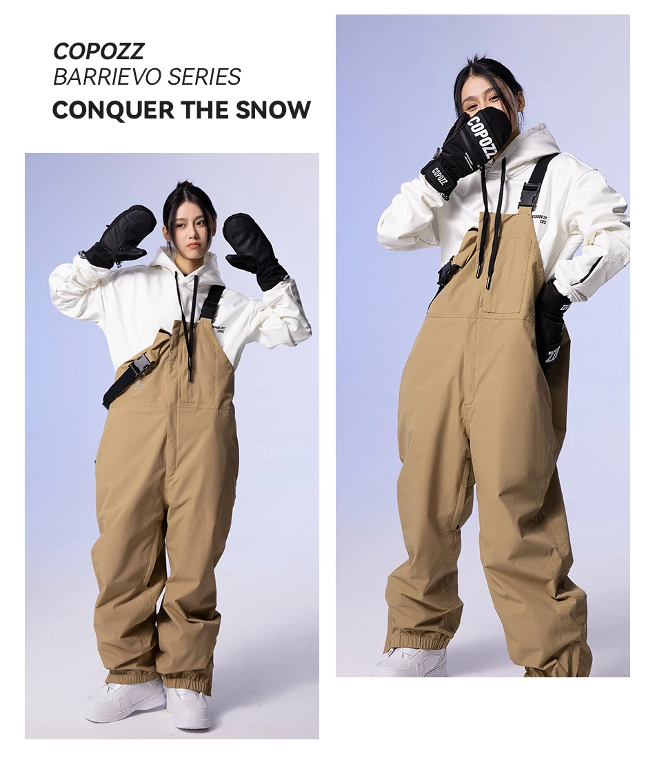 Copozz neue verdicken Männer Frauen Skihose wasserdichte Ski Latzhose Winter Snowboard hose warme gerade Overalls Ski overall – Detail 11