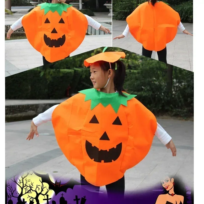 Halloween Gift for Adult and Kid Pumpkin Grament Costume Clothing Bag Hat Set Hallowmas Party Supply Christmas