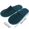 10 Pairs Disposable Slipper Non-Slip Closed Toe House Slippers Unisex Brushed Plush Slides for Hotel Travel Households Shoes 4
