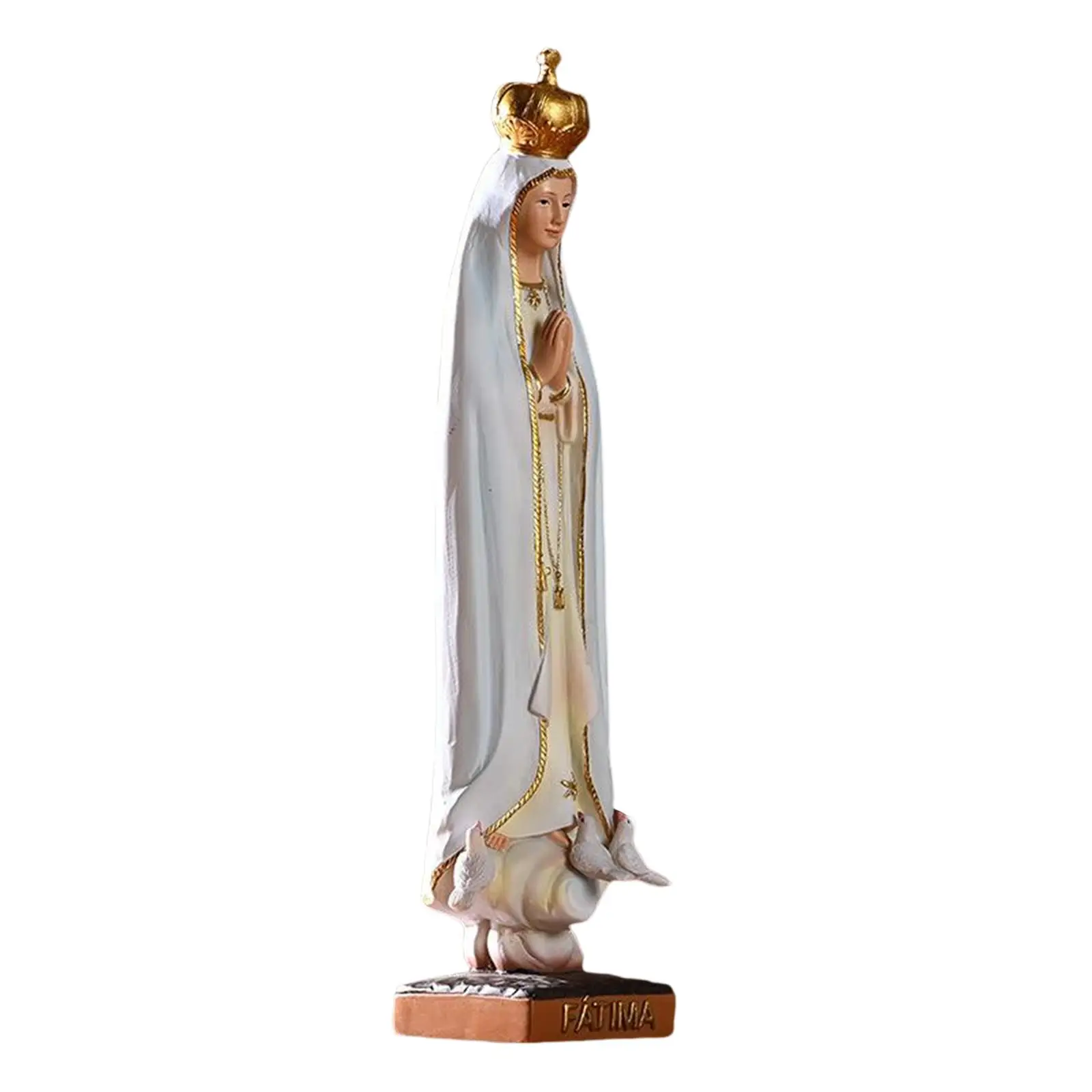 Blessed Mary Statue with on Her Head, 2.36x2.17x8.27 Inch Small