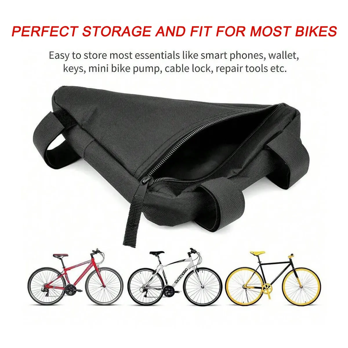 Waterproof Bicycle Triangle Bag for Storage & Tools