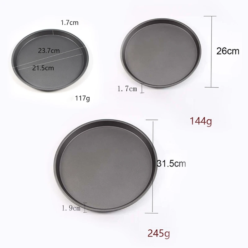 9/10/11/12-Inch Pizza Baking Tray Non Pizza Baking Set for Oven Durable Pizza Pan