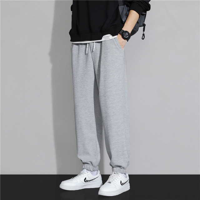 2024 New Korean style Sweatpants Sport Pants Men Running Pants Spring Summer Loose Casual Sweat Pants Straight Jogging Pants Men