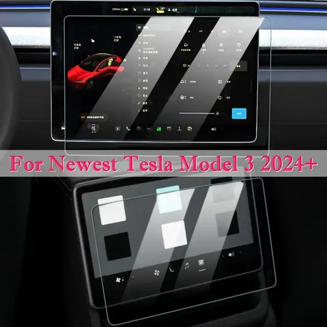 For Model 3 Highland 2024 Car Screen Tempered Glass Protector Film For Tesla  Model3+ Accessories Navigator Touch Display HD Film - AliExpress