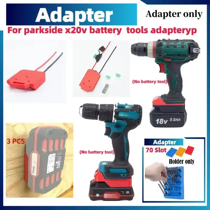 Portabatterie Per Adattatore Da Makita A Parkside Per Convertitore Da Parkside A Makita Supporto Per Punte Da Trapano Spina Di Uscita Del Cavo Fai Da 