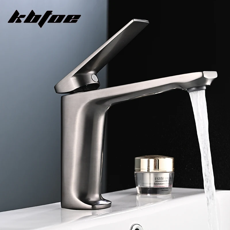 

Modern Bathroom Basin Faucet Brass Single Handle Vanity Sink Mixer Cold and Hot Water Taps Crane Chrome Black Wash Basin Faucets